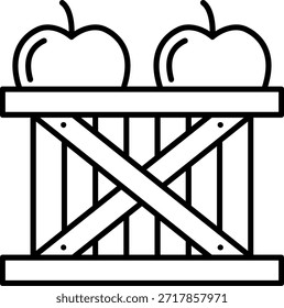 Diseño de icono de Vector de línea de caja