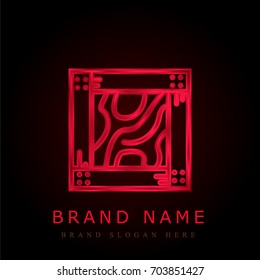 Crate red chromium metallic logo