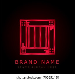 Crate red chromium metallic logo