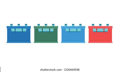 Crate stack cartoon vector. free space for text. wallpaper. Bottle in crate.