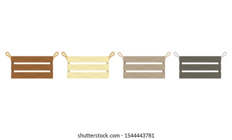 Crate stack cartoon vector. free space for text. wallpaper.