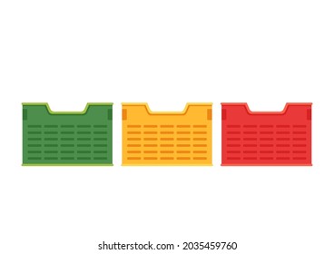 Crate stack cartoon vector. free space for text. wallpaper.