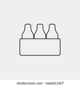 Crate vector icon illustration sign