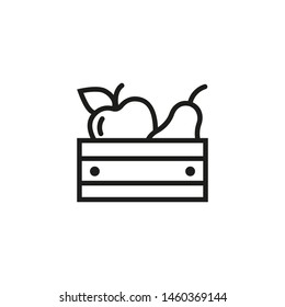 Icono de línea de relleno con verduras. Fruta, comida vegetariana, comestibles. Concepto orgánico. La ilustración vectorial puede utilizarse para temas como la comida, las compras, la alimentación sana