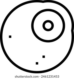icono del cráter. Diseño de estilo lineal delgado aislado sobre fondo blanco