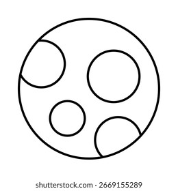 Icono de Vector de cráter lunar que puede modificarse o editarse fácilmente
