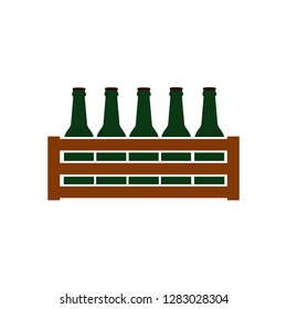 the crates of beer. Vector illustration