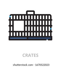 Crates Icon für Website, Anwendung, Druck, Dokument, Poster Design, etc.