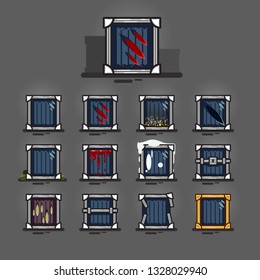 Crates  at night for video games