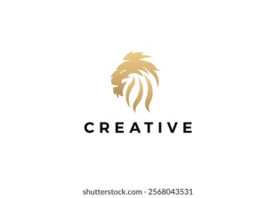 Crative Lion logo. Lion head logo. Lion head icon vector.