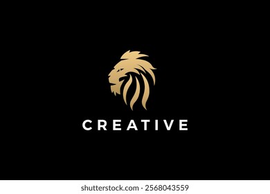 Crative Lion logo. Lion head logo. Lion head icon vector.