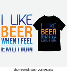 CRATIVE UNIQUE BEER T-SHIRT DESIGN