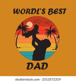 Crative wordl's best dad t-shirt design