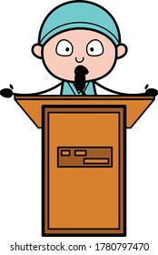 Cirujano de Cratón dando un discurso