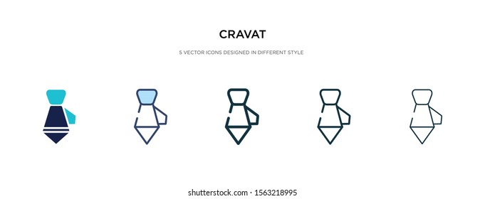 cravat icon in different style vector illustration. two colored and black cravat vector icons designed in filled, outline, line and stroke style can be used for web, mobile, ui