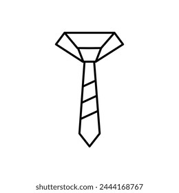 Icono de Cravat. Ilustración de revestimiento de Vector, ilustración de contorno de Cravat sobre fondo blanco..eps