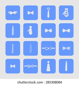 cravat necktie tie icon set