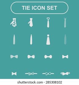 cravat necktie tie icon set