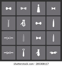 cravat necktie tie icon set