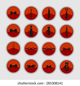 cravat necktie tie icon set