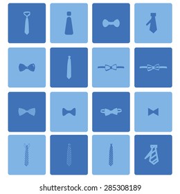 cravat necktie tie icon set