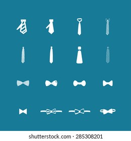 cravat necktie tie icon set