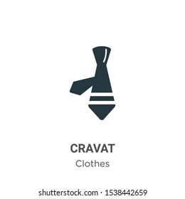 Cravat vector icon on white background. Flat vector cravat icon symbol sign from modern clothes collection for mobile concept and web apps design.