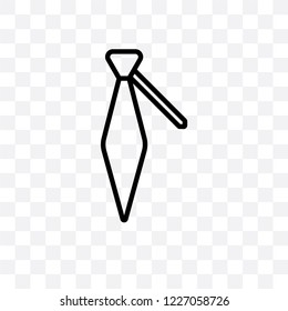 Cravat vector linear icon isolated on transparent background, Cravat transparency concept can be used for web and mobile