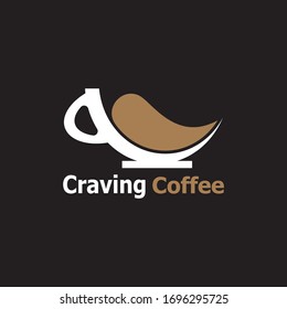 Craving coffee icon and symbol vector template