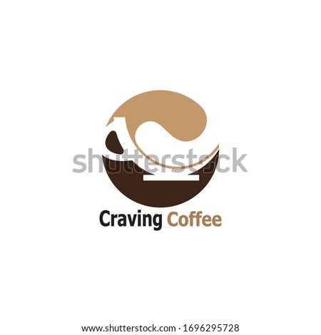 Craving coffee icon and symbol vector template