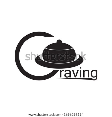 Craving food icon and symbol vector template
