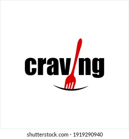 Craving Logo Designs with Text Art for Culinary or Eatery Graphic Element Template Ideas