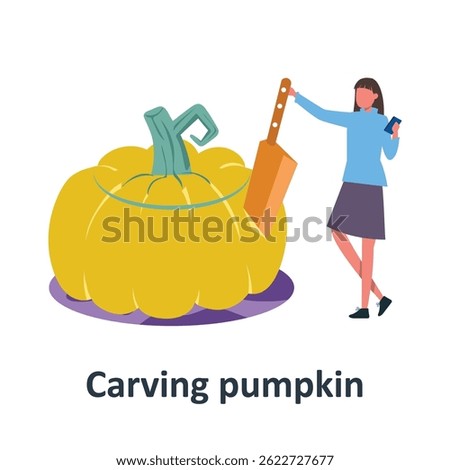 Craving pumpkin Vector illustration which can easily modify or edit

