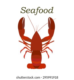 Craw fish for seafood restaurant - vector illustration