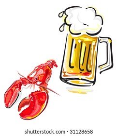 Crawfish and beer