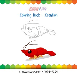 Crawfish coloring book educational game