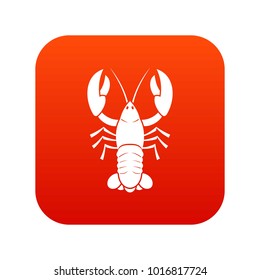 Crawfish icon digital red for any design isolated on white vector illustration