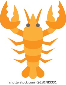 Ilustração do ícone Crawfish no plano de fundo branco