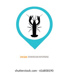 crawfish icon.vector illustration.