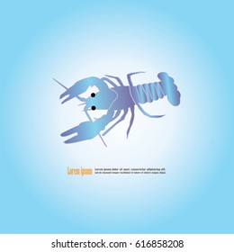 crawfish icon.vector illustration.