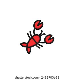 Crawfish line icon. Freshwater, lobster, pincer. Seafood concept. Vector illustration can be used for topics like delicatessen, fresh market, restaurant