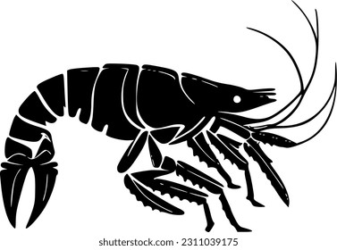 Crawfish - Minimalist and Flat Logo - Vector illustration