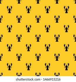 Crawfish pattern seamless vector repeat geometric yellow for any design