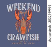 Crawfish tee design, Unisex Women