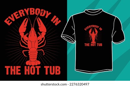 crawfish t-shirt design for lobster lovers
