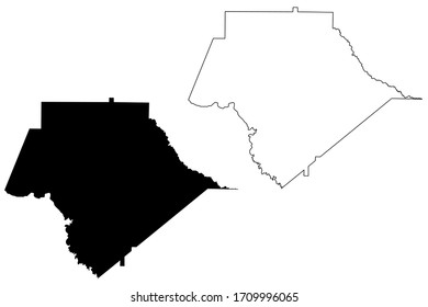 Crawford County, Georgia (U.S. county, United States of America,USA, U.S., US) map vector illustration, scribble sketch Crawford map