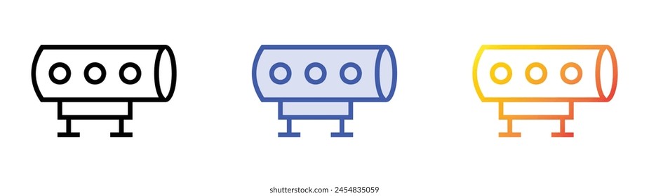 crawl icon. Linear, Blue Fill and Gradient Style Design Isolated On White Background