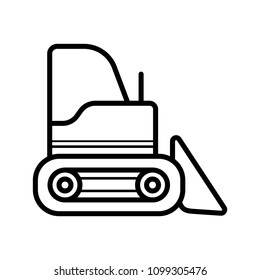 Crawler bulldozer icon
