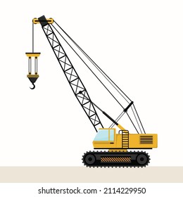 Crawler Crane Construction Machine Vector