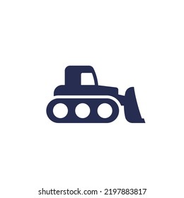 Crawler Dozer Icon On White